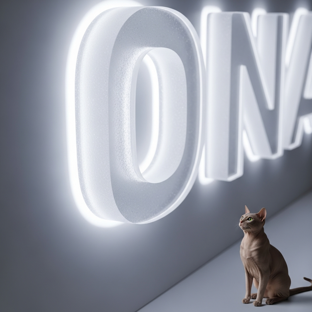 3D letter signboard with halo lighting