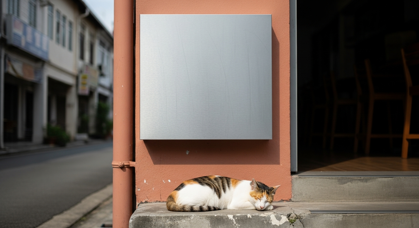 Minimalist flat signboard design