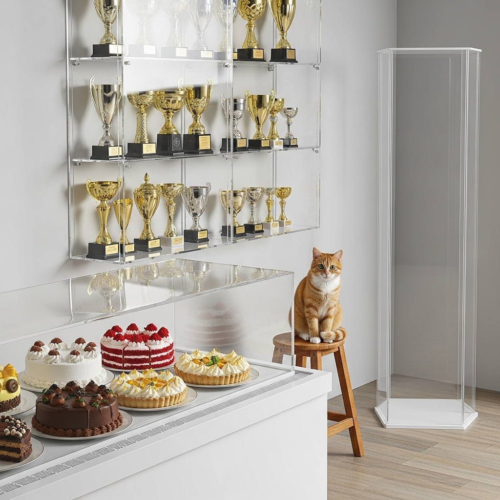 马来西亚不同类型的亚克力展示柜