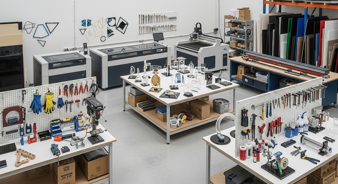 亚克力加工车间与猫