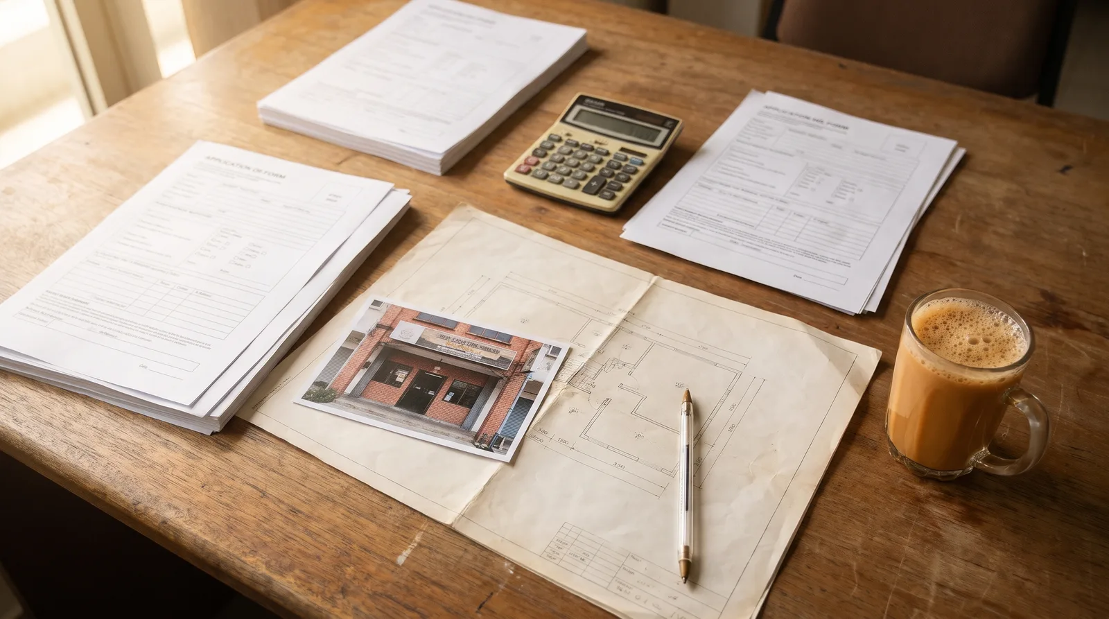 Signboard licence application forms, drawing and calculator for working out the council fee