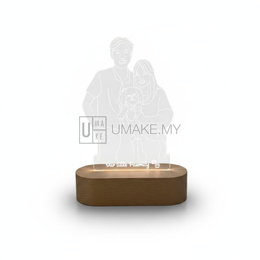 Laser-engraved acrylic sign reproducing a detailed image