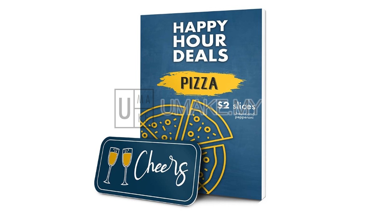 Custom PVC direct printed signage with UV print and lamination options by UMAKE Malaysia