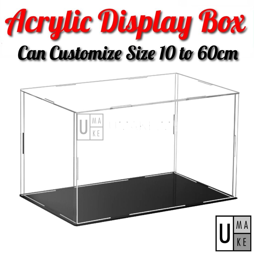 UMAKE Acrylic Display Box Dustproof Protection Showcase
