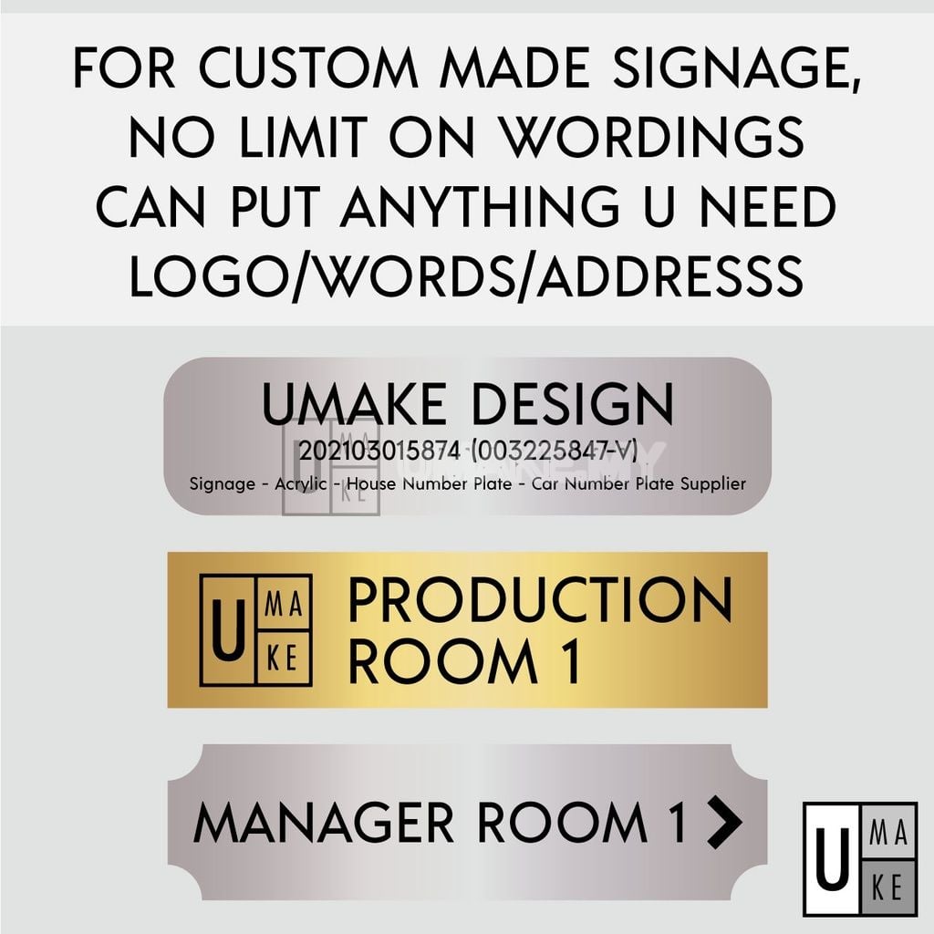 Acrylic door sign shape option 2 - oval design