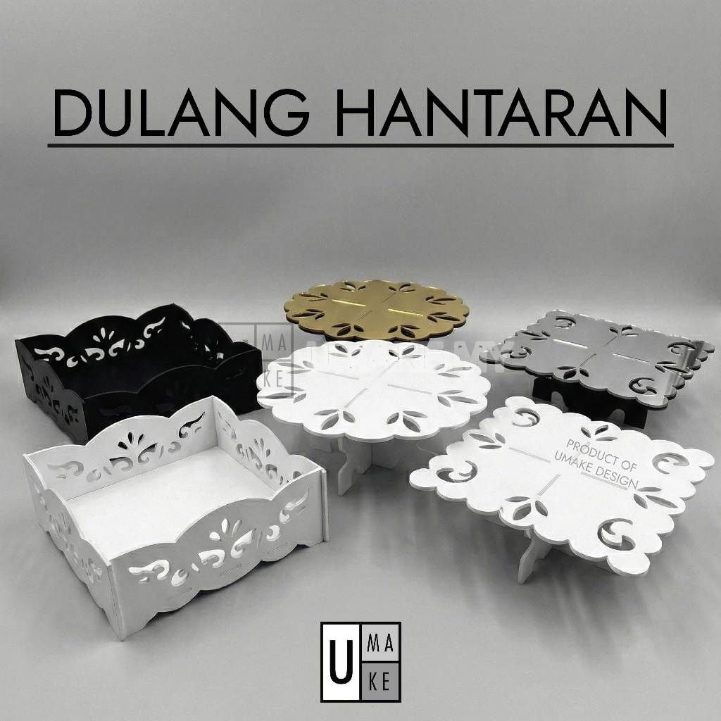 Dulang hantaran perkahwinan DIY akrilik jernih untuk majlis kahwin Malaysia