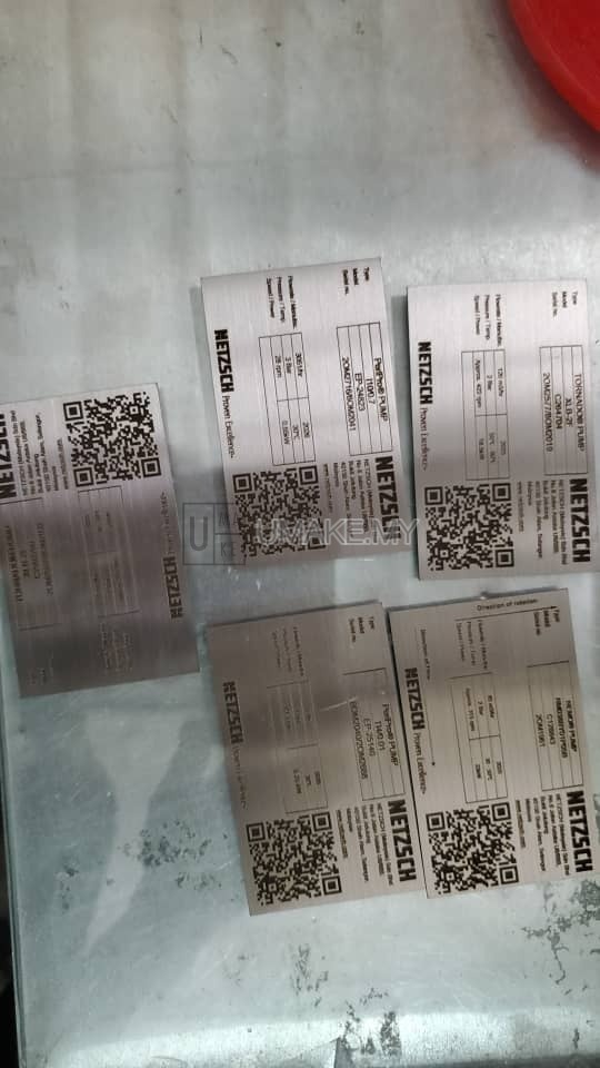 stainless steel engvaved labels : 5 pcs