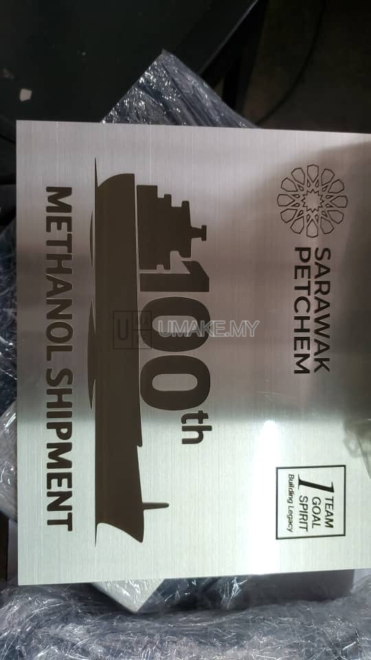 Laser engraved ss steel big size