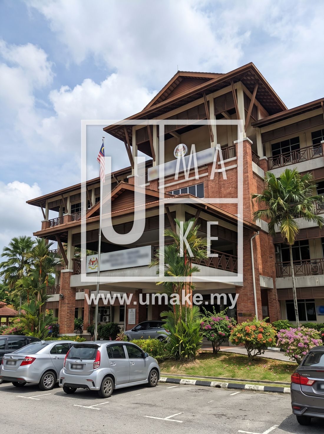 A Malaysian local council office building exterior
