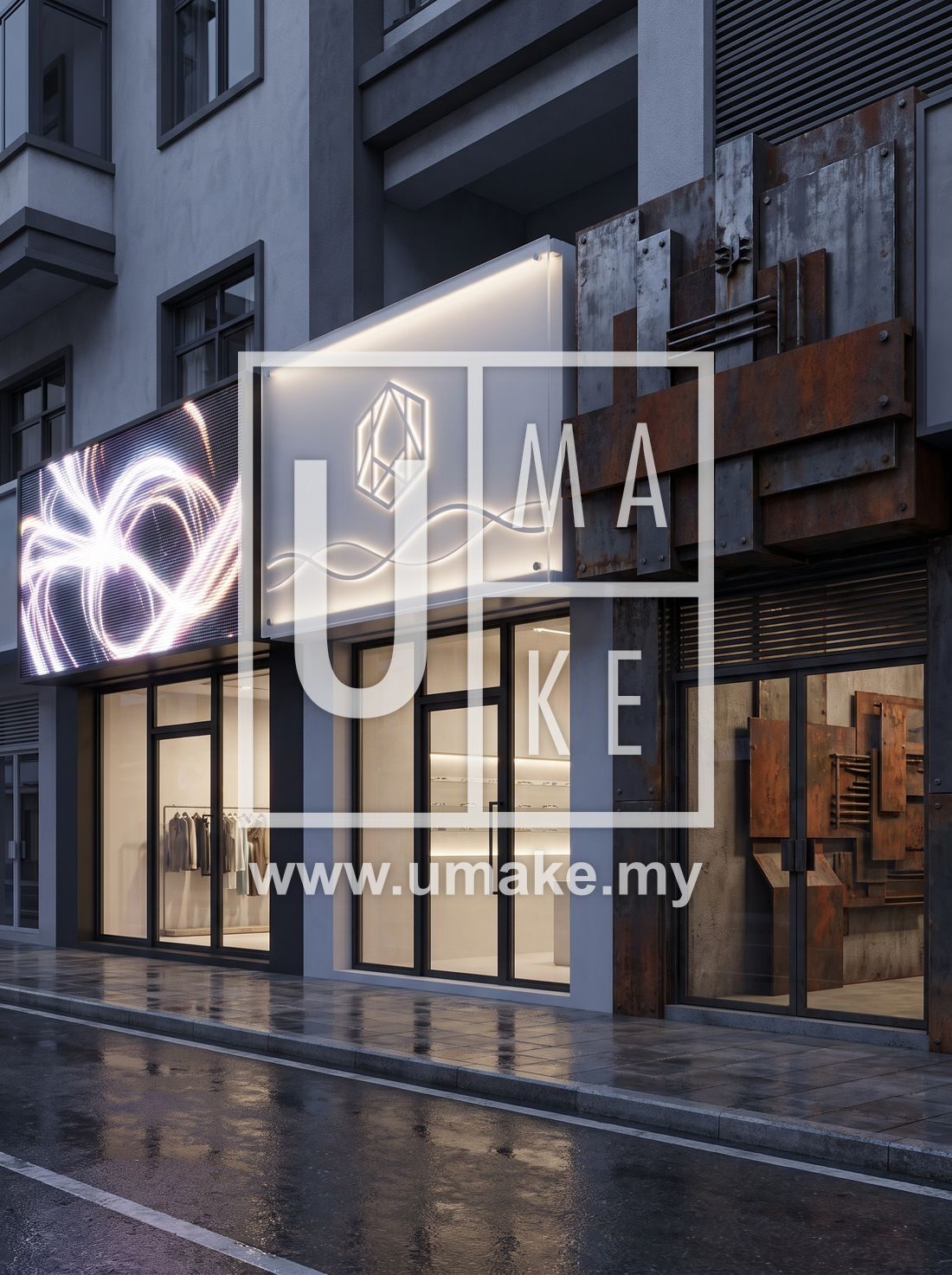 A comparison of LED, acrylic and metal signs on shopfronts
