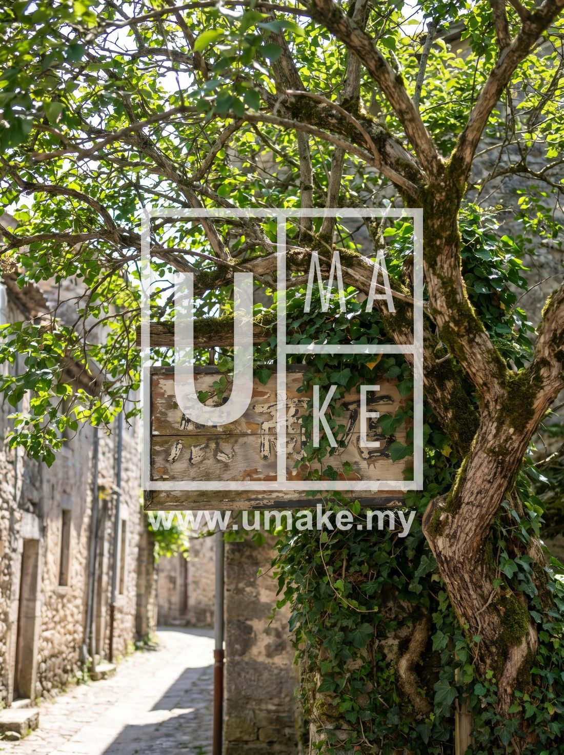Stainless steel box-up shopfront signage by UMAKE