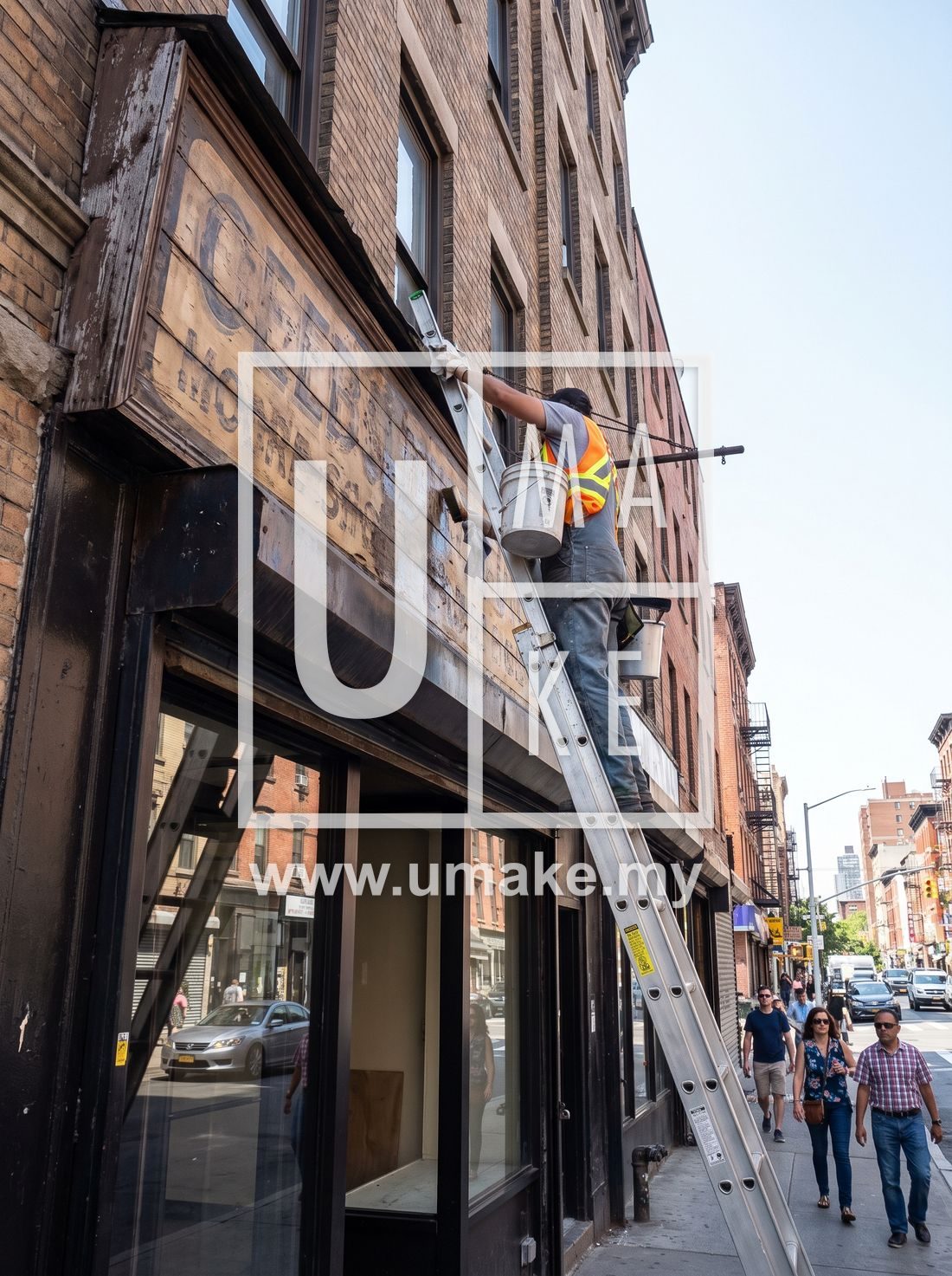 Durable stainless steel business signboard by UMAKE