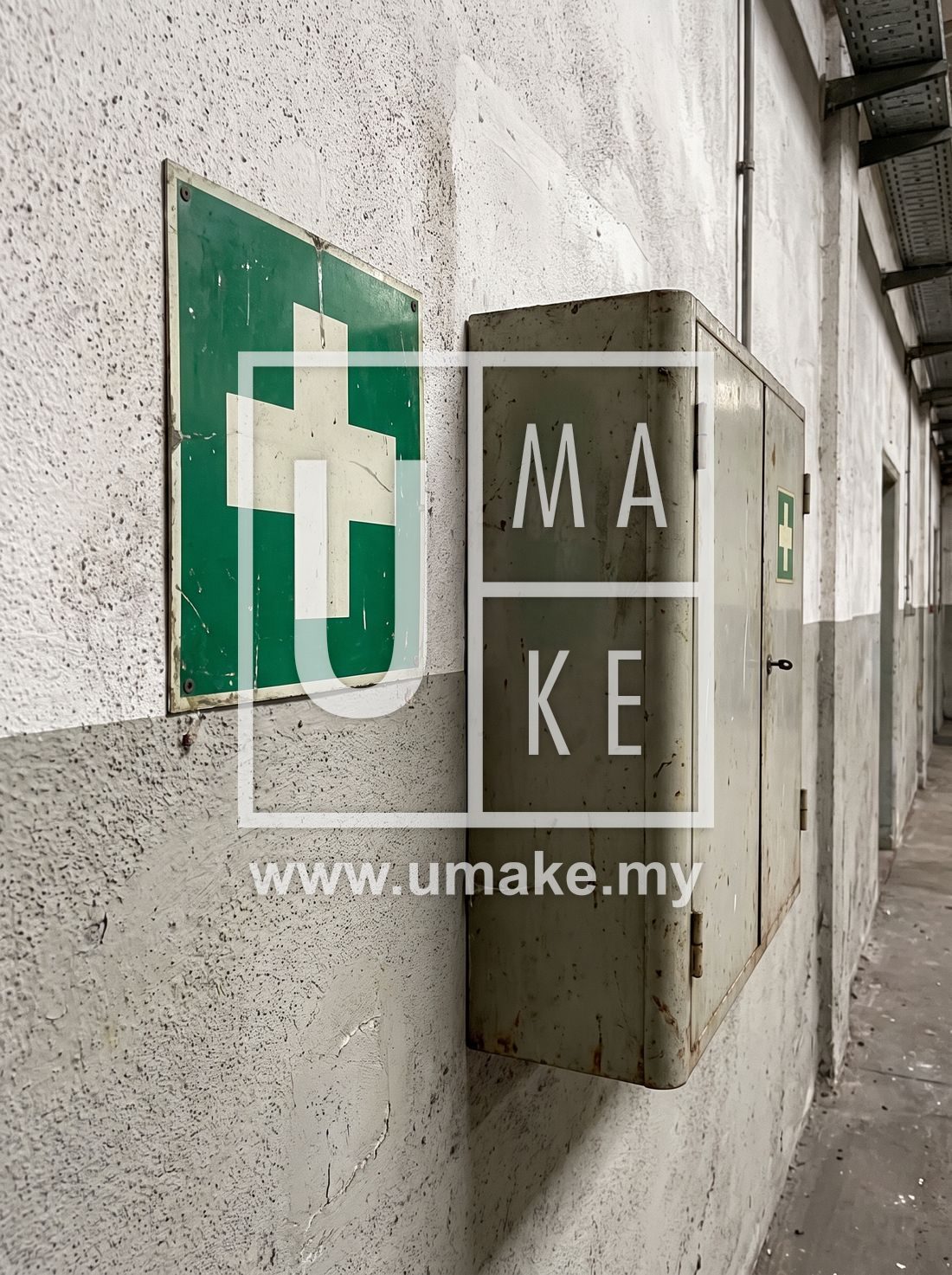 Acrylic emergency exit and safety signage by UMAKE