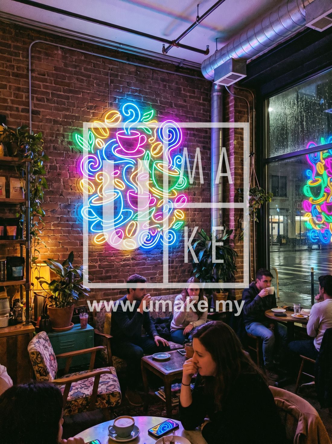 Trendy LED neon signage by UMAKE Malaysia 2026