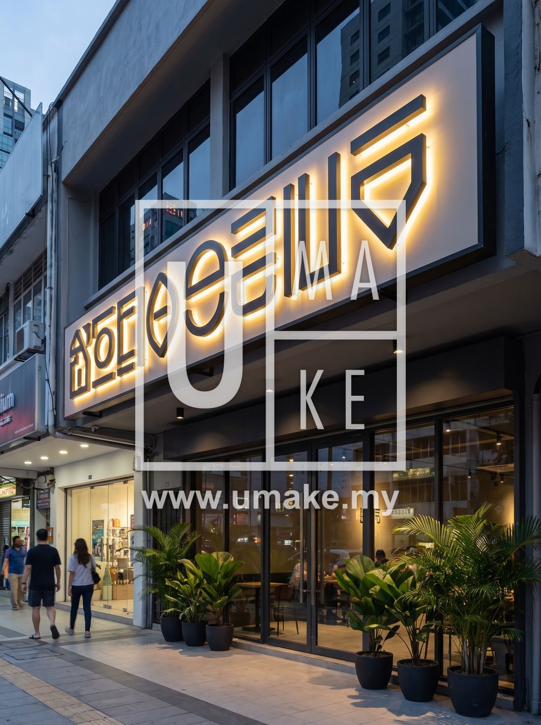 Stainless steel A-frame signage - types of signage in Malaysia