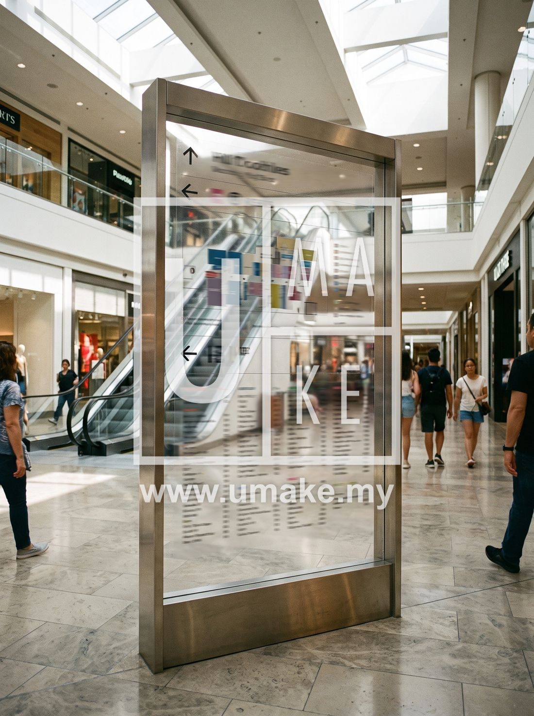 Stainless steel A-frame signage - types of signage in Malaysia