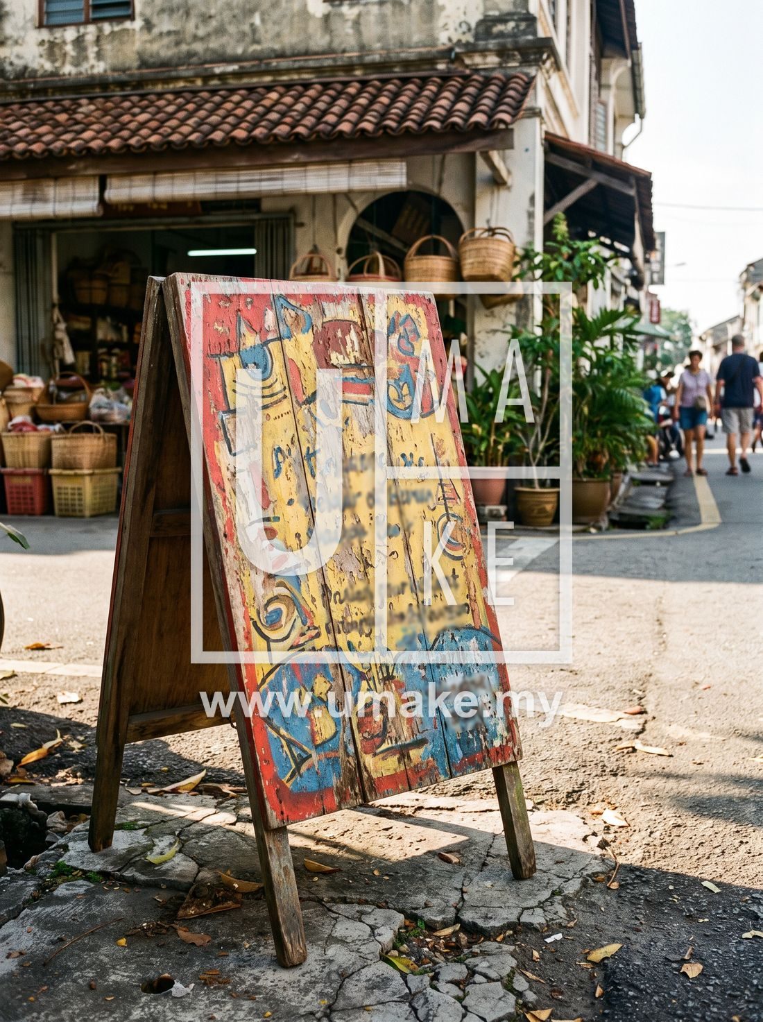 Stainless steel A-frame signage - types of signage in Malaysia