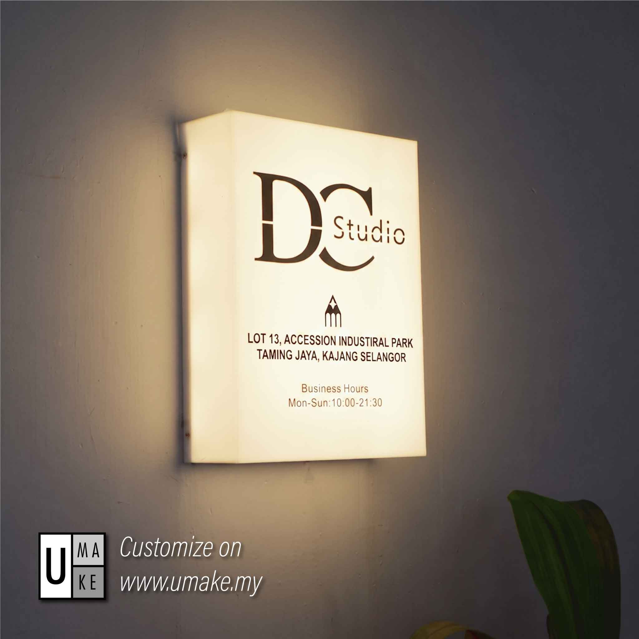 Papan Tanda Light Box LED Akrilik | Tanda Kedai Bercahaya