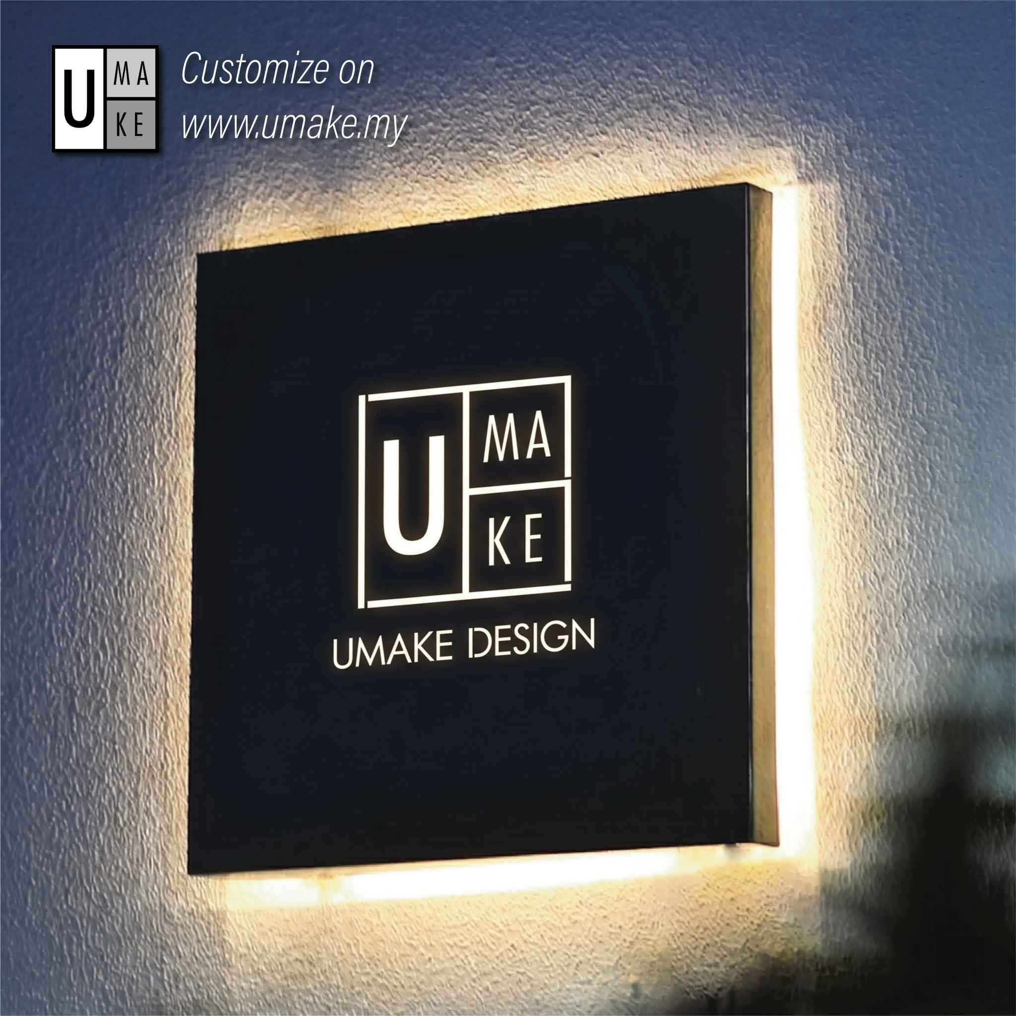 Papan Tanda Box Up LED | Huruf 3D Bercahaya Kedai