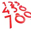 Red Acrylic House Number Digits view 1