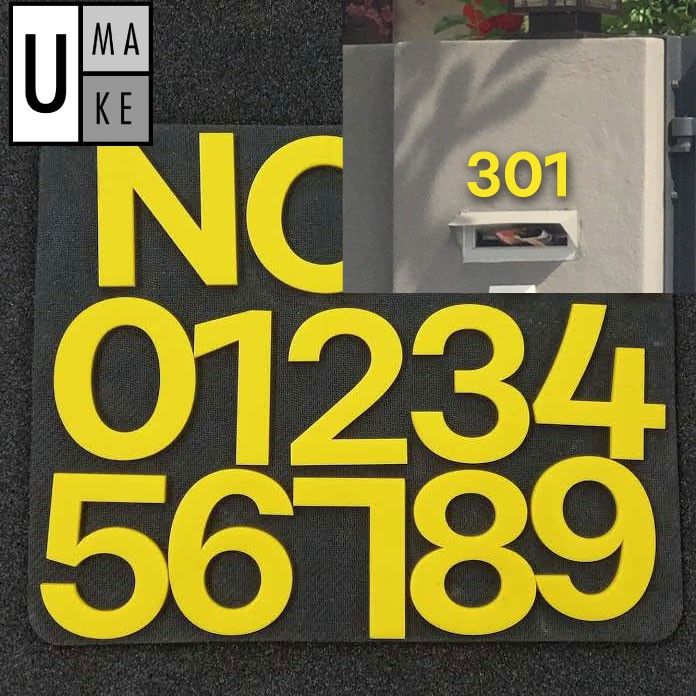 (READY STOCK) 65mm/ 100mm Yellow Plated House Door Address Number Digit /Nombor Rumah Alamat /Nombor - Image 1