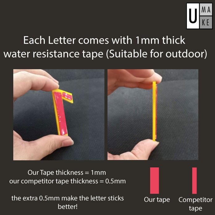 (READY STOCK) 65mm/ 100mm Yellow Plated House Door Address Number Digit /Nombor Rumah Alamat /Nombor - Image 6