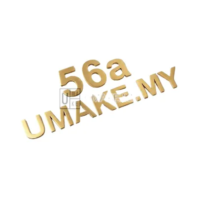 Gold Stainless Steel Flat Cut Out Letter