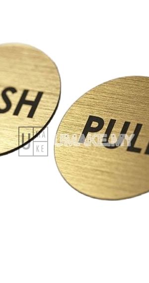 Gold/Silver Push Pull Door Sign Set