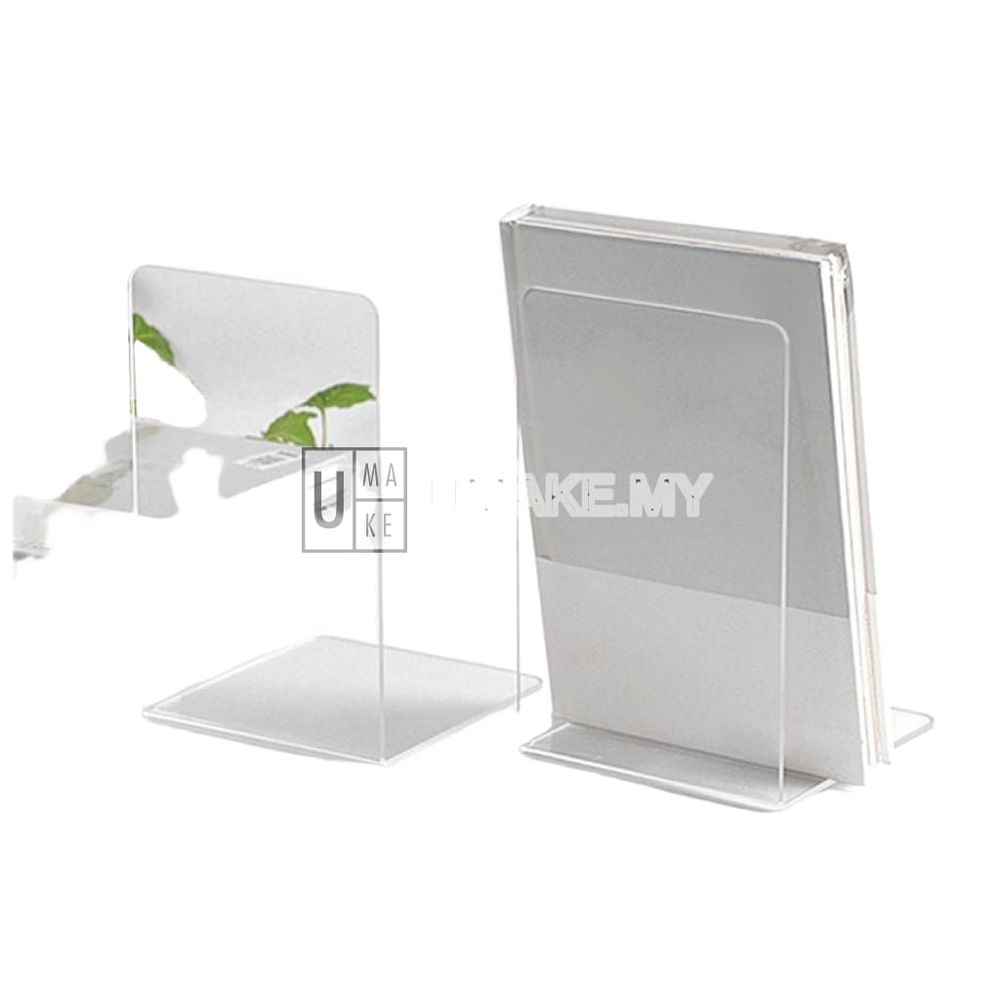 Acrylic L-Shaped Bookends (Pair)