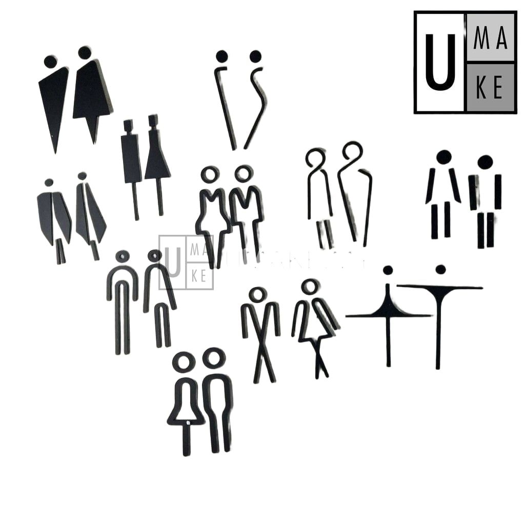 3D Acrylic Toilet Sign