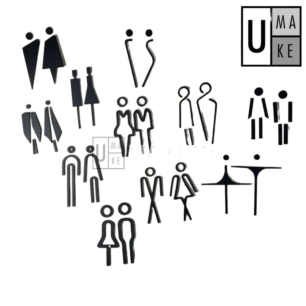 3D Acrylic Toilet Sign