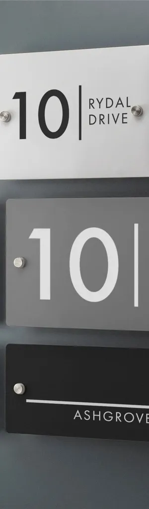 Contemporary Modern House Number Sign Printed Address Signage - tanda rumah custom- 门牌定制商用家用