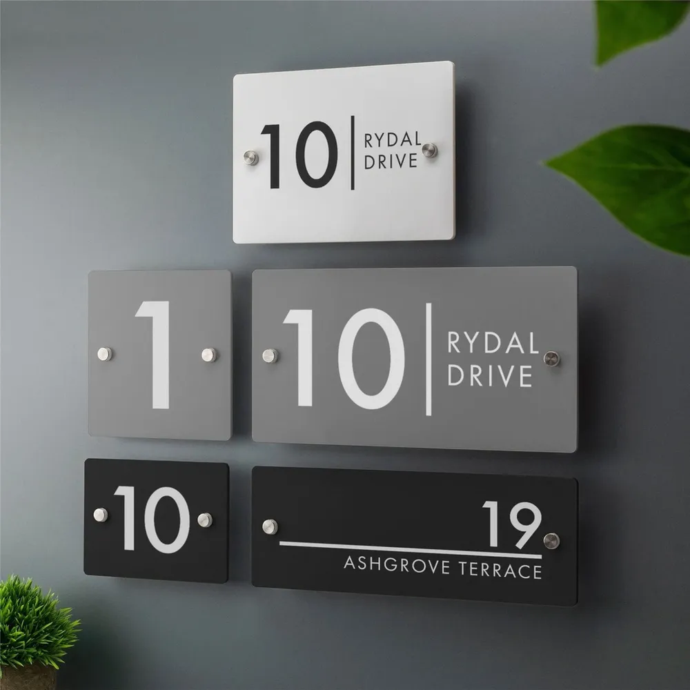 Contemporary Modern House Number Sign Printed Address Signage - tanda rumah custom- 门牌定制商用家用 - Image 1
