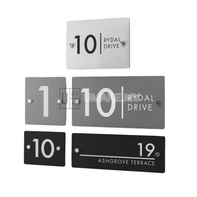 Contemporary Modern House Number Sign Printed Address Signage - tanda rumah custom- 门牌定制商用家用