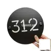 Custom Minimalist Acrylic House Number Plate (19x19cm) view 1