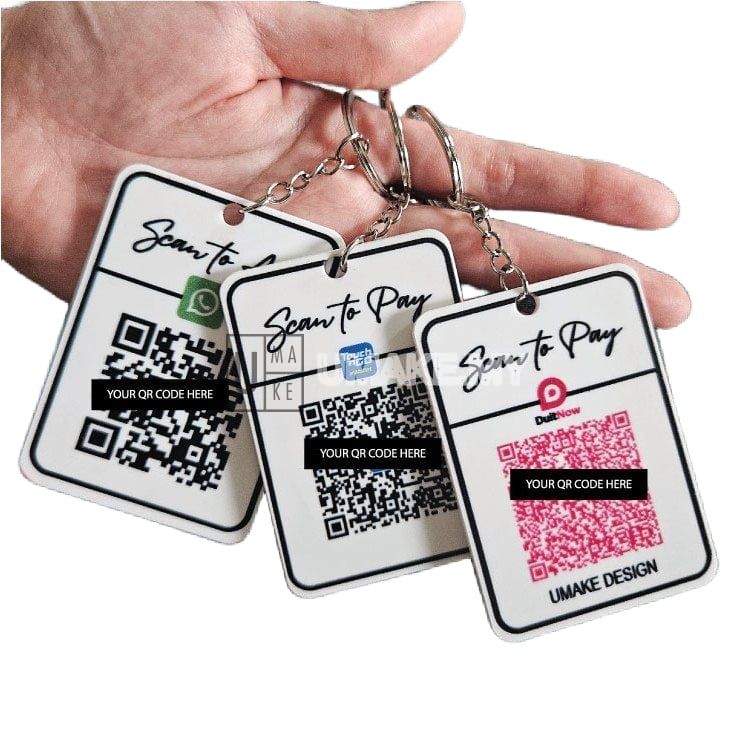 Acrylic QR Code Payment Keychain (DuitNow / TNG)
