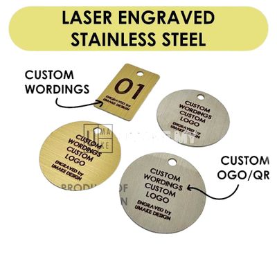 Stainless Steel Industrial Label Tags (5pcs)