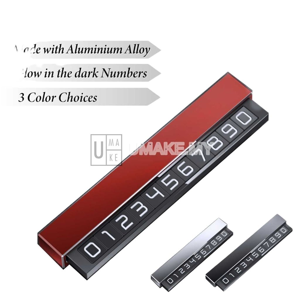 Metal Double Parking Phone Number Plate