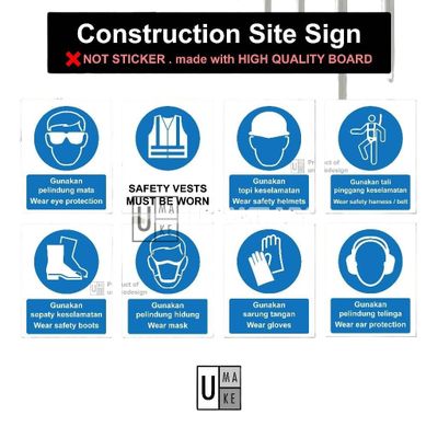 Construction Safety PPE Guidelines Sign