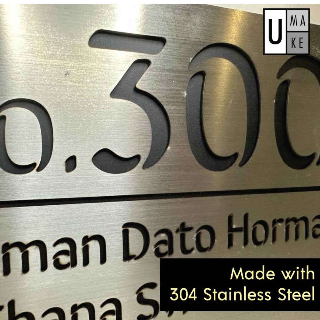 (Color Changing) Modern Peacock Stainless Steel House number plate/Rumah Nombor Plat/வீட்டு எண் - Image 3