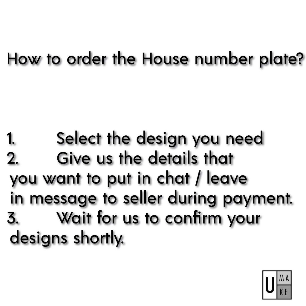 (Color Changing) Modern Peacock Stainless Steel House number plate/Rumah Nombor Plat/வீட்டு எண் - Image 6