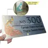 (Color Changing) Modern Peacock Stainless Steel House number plate/Rumah Nombor Plat/வீட்டு எண் view 1