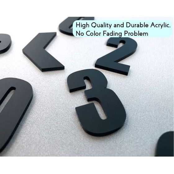 Umake acrylic House Number Plate/Nombor Plat Rumah Akrilik 门牌 Home Deco floor sign Signage Hotel Number Nice Modern - Image 3