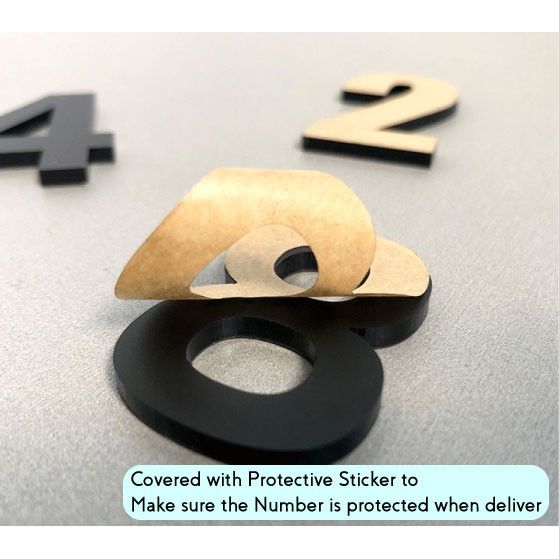 Umake acrylic House Number Plate/Nombor Plat Rumah Akrilik 门牌 Home Deco floor sign Signage Hotel Number Nice Modern - Image 8