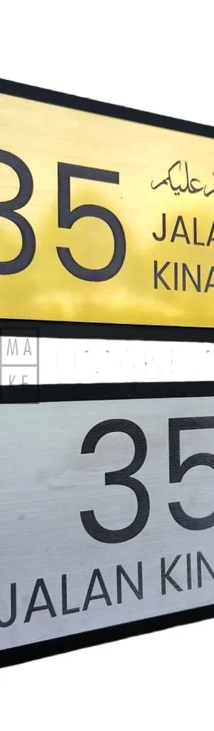 Electroplated Acrylic House Number Plate