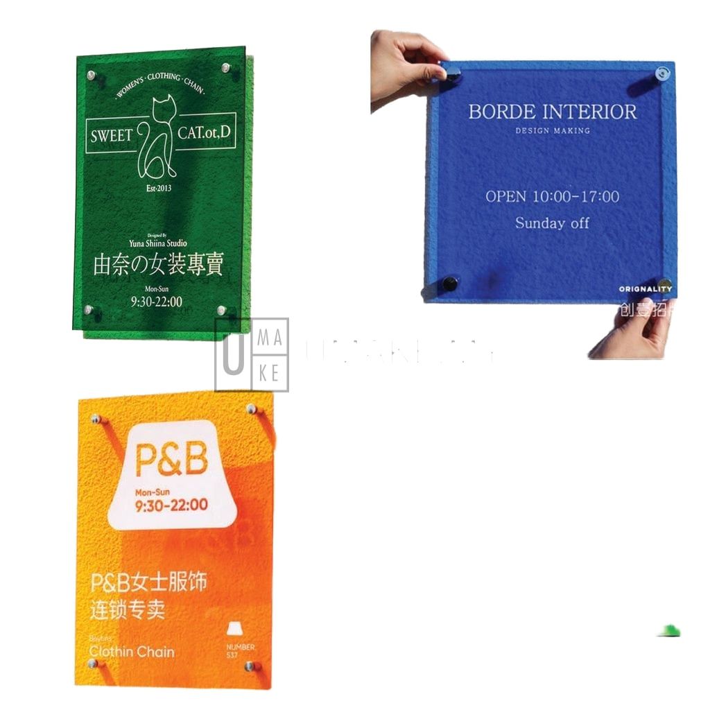 Coloured Transparent Acrylic Business Signboard