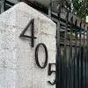 Zinc Alloy Floating House Number Letters Big Modern Door Number Alphabet Home Outdoor 5 In.black Numbers Address view 2