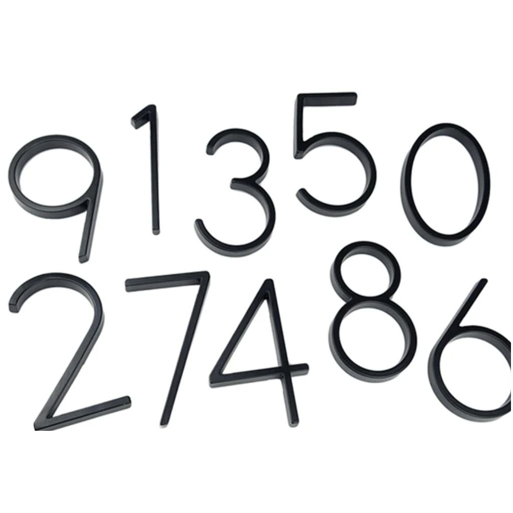 Zinc Alloy Floating House Number Letters Big Modern Door Number Alphabet Home Outdoor 5 In.black Numbers Address - Image 6