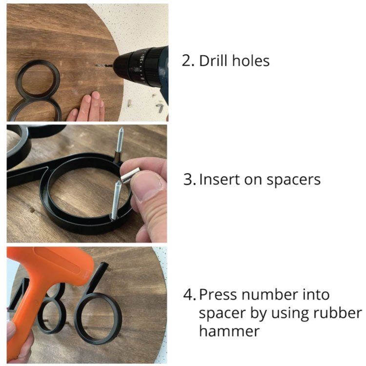 Zinc Alloy Floating House Number Letters Big Modern Door Number Alphabet Home Outdoor 5 In.black Numbers Address - Image 8