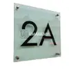 Glass-Effect Square House Number Plate view 1